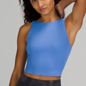 Lululemon size 14 High Neck Cropped Align Tank Blue Nile